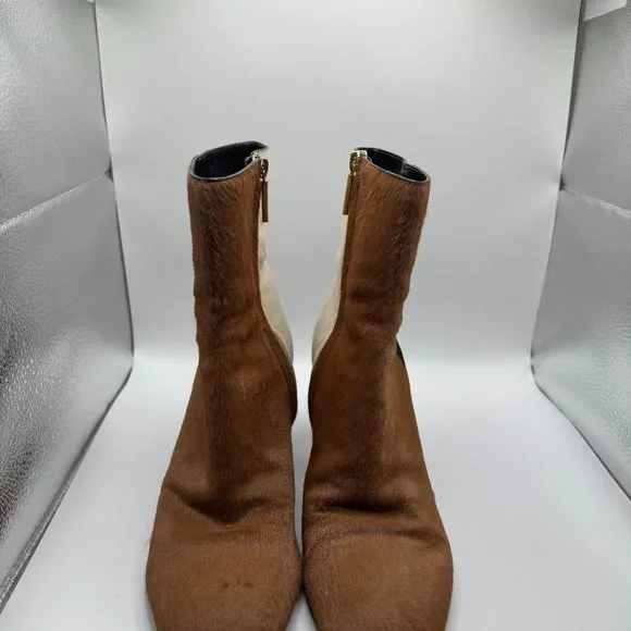 Rosetta Getty Calf Hair Two Tone Heeled Boots - Picture 4 of 4